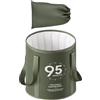 Teruyol Secchio Piedi Pieghevole Vasca Bacino Multifunzione Realizzato in PVC E Alluminio Impermeabile Adatto a Campeggio Viaggi Camere Da Letto Relax Domesti, Verde