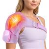 FlareMore Cuscinetto Termico Senza Fili Per Massaggio Alla Spalla, Tutore Riscaldabile Con 3 Livelli Di Calore E Vibrazione, Schermo Touch E Batteria 5000mAh, Adatto A Spalla Sinistra/Destra (Viola)