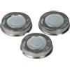 vhbw 3x testina di ricambio compatibile con Philips HQ4870, HQ488, HQ4885, HQ5426, HQ489, HQ5430, HQ4890 rasoio elettrico, argento