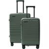 ETERNITIVE E3 Pro Set 2 valigie 97 L USB 37 L + media 60 L TSA verde | Set di 2 valigie coordinate: USB 37 L + 60 L; lucchetto TSA su ciascuna, si ripongono una dentro l'altra