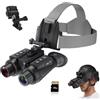 Generic Occhiali di visione notturna 4K, binocolo 3D montato sulla testa, zoom | Visione notturna a infrarossi a 7 livelli con design compatibile con casco per uso adulto. Classe energetica A.
