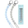 Yhesllc Catenella Portaciuccio, Ciuccio Clip Silicone, 2 Pezzi Catena Succhietto | Silicone Alimentare, Senza BPA, 0-36 Mesi, Regalo per Baby Shower, Per Ciuccio/Massaggiagengive/Passeggino/Seggiolino Auto