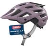 ABUS Casco MTB Moventor 2.0, Viola, M | Casco bici con sistema di regolazione, visiera regolabile in altezza, apertura per coda, chiusura a clip