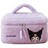 Roffatide Anime Kuromi Peluche Borsa di trucco leggera Borsa cosmetica di grande capacità Organizzatore portatile della vanità per i viaggi essenziali in uscita Regalo per le donne Ragazze
