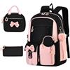 Lizeboyi Zainetto Ragazze Set Da Viaggio 3 Pezzi Con Portapranzo E Astuccio | Zaino Scolastico Ergonomico Per Ragazze Per Borraccia, Libri Di , Gita Del Weekend, Viaggio Ed Esplorazione All'Aperto
