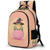 WECECE Zaino Scuola Frog Illustration Ragazza 15 Anni Zaino Scolastico Cute Frog Ragazzo 12 Anni Tema Porta del Frigorifero Cartella per Lezioni Viaggio, Bookbag Uso Quotidiano