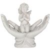 Nemesis Now NEM3997 Statuetta cherubino Raised To Heaven, 11 cm, resina, bianca, sapientemente realizzata, regalo per i nuovi genitori, fusa in pregiata resina, sapientemente dipinta a mano