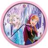 Kids Licensing - Orologio da parete per bambini, motivo: Frozen, orologio analogico decorativo con Elsa e Anna, 25 cm, facile lettura, decorazione per camera da letto
