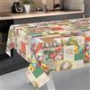 ANRO Tovaglia cerata, lavabile, da giardino, per interni ed esterni, 180 x 140 cm, con bordo tagliato, Ostara