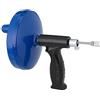 Relaxdays Sonda Sturatubi, 6 m, Spirale Stura Tubi Lavandini, Tubature WC, Doccia, Vasca, Molla con Manovella, Blu Nero
