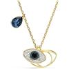 Swarovski Ciondolo Symbolica Oro Lucido Blu - P_130769, Taglia Unica, Cristallo, Cristallo