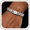 HAYOUWAY Bracciale da uomo con lettere in acciaio inox, catena a maglia barbazzale in argento, oro, per uomo, incisione A-Z, personalizzabile, San Valentino, anniversario, regalo di compleanno per