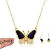 Frilla FLUTTERX Collana a Farfalla che Cambia Colore, Collana Donna in Acciaio al Titanio, Ciondolo Termocromatico Sensibile alla Temperatura, Catena Regolabile, Idea Regalo per Donna e Ragazza