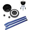 GriHero Gambe anteriori e ruote per barbecue Weber Kettle, blu