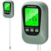 Heemol 4 in 1 tester da terra combina un pH-metro, igrometro e termometro, ed è adatto per misurare la luce solare, l'umidità e la temperatura in giardini, balconi e serre