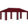 vidaXL Copertura per Gazebo 6 x 3 m Borgogna Poliestere 190 gsm