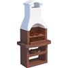 Beton Barbecue Carbone PREFABBRICATO in Cemento CM.L90xP59xH184