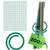 KADAX Set di 200 clip per piante, diametro 3 cm, per piante rampicanti e rampicanti, accessori per supporto di pomodori in giardino e serra (spirale)