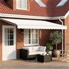 Kaloriko Tenda da sole retrattile con LED Bianco 4,5x3,5 m per patio, giardino, terrazza, veranda, protezione UV, copertura estensibile, manuale o motorizzata, resistente alle intemperie