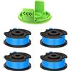 CDIYTOOL Greenworks G24LT - Rocchetto di filo da 4,9 m, lunghezza 1,65 mm, per decespugliatore Greenworks 24 V, G24LT G24LTK2 G24LT30M G24LT30MK2 (4 bobine + 1 tappo)
