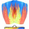 Baisdan Bandiere di adorazione dell'acqua santa e del fuoco con aste flessibili, bandiere di lode e adorazione per culto profetico, danza cristiana e chiesa cristiana, giallo, rosso, blu, 139,7 x