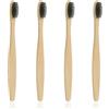 BUTBU Spazzolino Denti, Toothbrush Bamboo, Spazzolino Morbido, 4 Pezzi | Igiene Dentale Profonda, Alito Fresco, Protezione Smalto, Elimina Macchie E Residui Di Cibo, Per Gengive Delicate