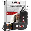 Udivita Portabatterie per Batterie Apparecchi Acustici Tipo 10 13 312 PR41 PR48 PR70 UdiKey - Portachiavi con 6 Alloggi - Portatile Adatto per Viaggi Lavoro e Sport - Formato Pratico 36x85x16mm