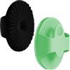 BUTBU Spazzola Corpo in Silicone, 2pz - Nero + Verde | Adatto a Gambe, Viso, Braccia e Altre Zone, per Uomini, Donne, Giovani e Anziani, Regalo Ideale per Natale, Compleanni