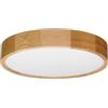 STOLARNIA PIKA Plafoniera rotonda legno rovere 3xE27 (47 cm) LEJA | Legno massello, Installazione facile, Prodotto nell'UE, CE, Paralume in vetro satinato, Facile da pulire