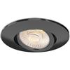 Ledvion faretto LED nero 3W CCT neutro impermeabile IP65 dimmerabile | Foro di incasso Ø86mm; Impermeabile per bagno doccia e ambienti umidi interni