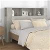 Norheim Testiera con Scomparti Testiera del Letto Pannelli Testata Letto Spalliera Letto Testiere Letto Grigio Cemento 160x18,5x104,5 cm