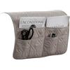 XDKS Organizzatore Divano, 6 Tasche Antiscivolo Poltrona Storage Bag, Poltrona Caddy per Tablet, Telefono, Libro, Riviste, Telecomando TV (Khaki)