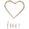 FQRDKT Pannello a Griglia da Appendere alla Parete, Supporto per Foto a Forma di Cuore, Porta Gioielli Multifunzione, Supporto per Foto, Cornice Portafoto, m