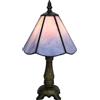 Tokira Stile Tiffany Lampada Da Tavolo, 6 Luce viola del Soggiorno, Lampada da comodino classica in vetro colorato, Piccolo luce di lettura della camera da letto[Senza Lampadina]