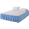Generic Copriletto avvolgente per letto Full, lenzuolo con volant copriletto misura Queen (Celeste, Full)
