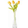 Upstore Vaso da fiori in vetro soffiato soffiato fatto a mano, 23 cm, trasparente, a stelo singolo, per matrimoni, decorazioni per casa e ufficio, bottiglia decorativa centrotavola