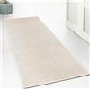 Floordirekt Tappeto passatoia per corridoio, Cucina, Effetto sisal, Lavabile, Antiscivolo, 66 x 150 cm, Color Crema (Kalkutta)