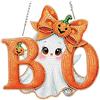 MOTGOM 5D Diamond Painting Pendente Ciondolo Kit Halloween Boo Fantasma Carino, Pittura Diamante per Acchiappaluce, Diamond Painting Artigianale Per La Decorazione Della Parete Di Casa 20x20cm