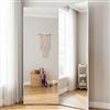 brisafe Specchio da Terra Pieghevole 180x120cm Infrangibile Rotazione 360° | Ideale per Home Gym, Yoga, Allenamento e Danza; Salvaspazio, stabile e moderno; design bianco per ogni ambiente