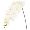 M METERXITY 1-Pack Fiori Di Orchidea Artificiali 9 Grandi Petali 37 Pollici Finti Bouquet Di Seta Phalaenopsis Real Touch Bianchi Fiori Finti Natale/Festa/Giardino Ufficio