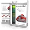Ganzoo set intreccio Paracord 550 per braccialetti fai da te, Forest, cordino nylon 4 mm: 5 x 3 m in tonalita verde e nero, 5 fibbie in plastica 3/8 (10 mm), guida 4 nodi, metro 300 cm