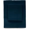 Bellora Set Asciugamano Viso e Ospite 1+1 in nido d'ape 100% Cotone con balza (Blu)