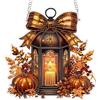 MOGTAA Kit con ciondolo a forma di zucca autunnale con diamanti, kit per Halloween per adulti, pittura con diamanti 5D di forma speciale 5D, decorazione da parete per casa e giardino