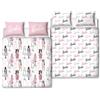 Barbie Character World Barbie - Set copripiumino matrimoniale per bambini, reversibile, con 2 lati, con federe abbinate, in poliestere, colore: rosa