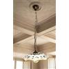 Mondocreazioni Lampadario a sospensione 1 luce con catena e ceramica realizzata e decorata artigianalmente (Candida)