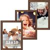 Victor cornice portafoto "David" marrone 13x18 cm set da 3 | Profilo: 14 x 17 mm - Vetro acrilico - design moderno - decorazione shabby chic