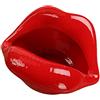 CUSROS Simpatico Cartone Animato Labbra Forma Posacenere in Ceramica Bocca alla Moda Casa Mini Fidanzato Regalo per Auto da Interno Ufficio Domestico Rosso