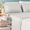 Biancocasa Completo Letto Matrimoniale in 100% Raso di Cotone Rigato Satin