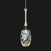 ZYBWL Modern Black Gold Lampada a sospensione 1 Fiamma LED Lampade da soffitto Mini Teardrop Crystal Lampada a sospensione per Cucina Isola Camera da letto Lampada a sospensione Altezza regolabile