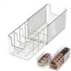 xiruiubao Organizer Cinture, Estensibile Porta Cinture da Armadio e Cassetto con 7 Scomparti, Scatola Organizzatore per Cintura Orologi e Accessori, Divisoria Rimovibile, in Acrilico Trasparente